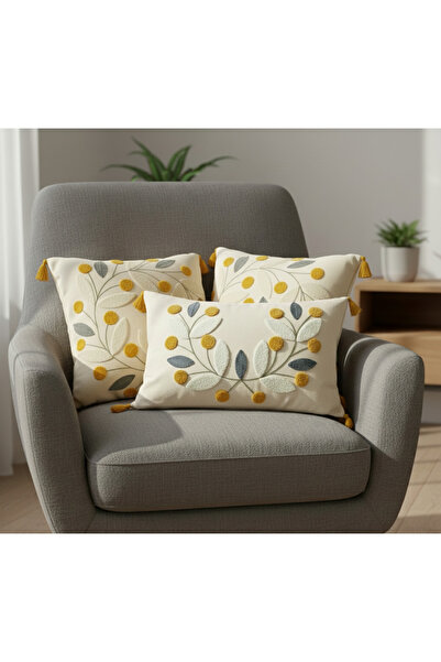 Shopyteks Bohemian Punch Embroidered Throw Pillow Cover Set (Without Inner Fi...