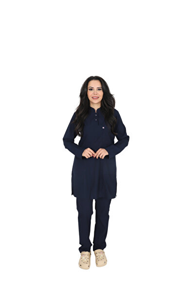 ufukscrubs H/025 2 Pcs Judge Collar Uniform Doctor Nurse Student Lycra Fabric...