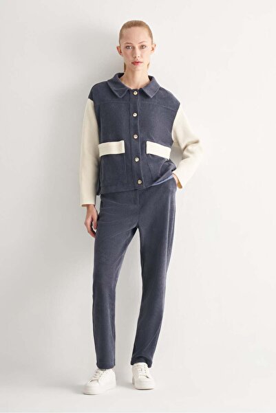 UTOPIAN Beli Lastikli Kadife Pantolon