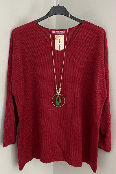 AYASOFYA OTANTIK Γυναικεία ιταλική μπλούζα με λαιμόκοψη σε σχήμα V με αξεσουά...