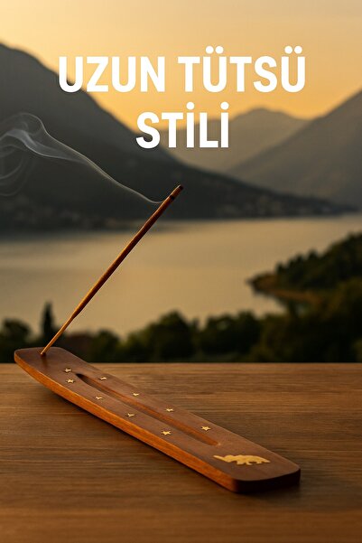 poswicon Ahşap Kayık Tütsülük | Buda Figürlü Meditasyon Dekoru