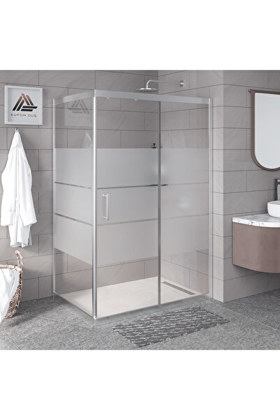 Kupon Duş Vesta D201 Dikdörtgen Duşakabin Parlak Profil Kumlu Cam H: 190 cm