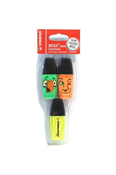 Stabilo Boss Mini Heroes 3 lü Set (Sarı-Yeşil-Turuncu)