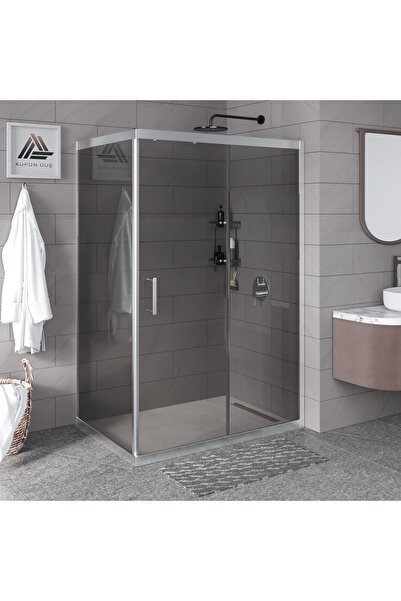 Kupon Duş Vesta D201 Dikdörtgen Duşakabin Parlak Profil Füme Cam H: 190 cm