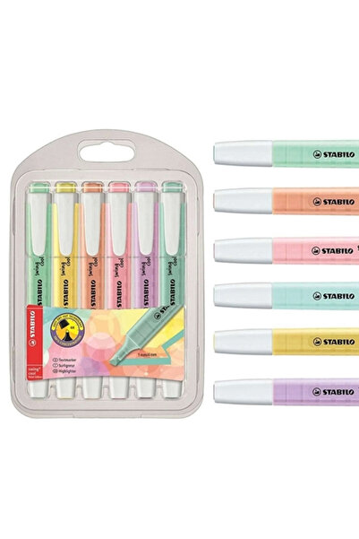 Stabilo Swing Cool Fosforlu İşaretleme Kalem Seti Pastel Tonlar 6lı