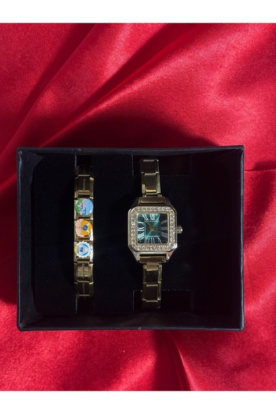 Mihristore Çelik Saat Ve Bileklik Seti İtalyan Charm Nomi Saat Charm Bileklik...