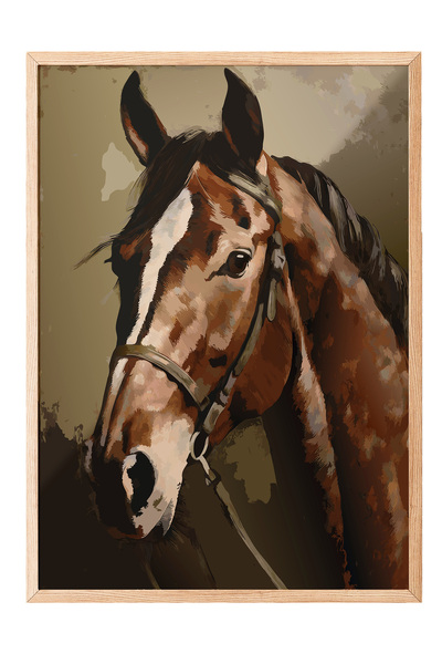 Zestia Ζωγραφική τοίχου με ξύλινο πλαίσιο "Η σιωπή της αρχοντιάς " Διακόσμηση...