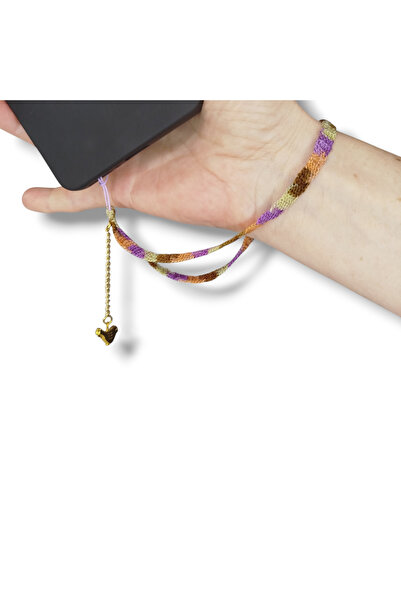 STE Dantel Ebruli Telefon Charmı - Altın Renk Kuş Telefon Aksesuarı - Telefon...