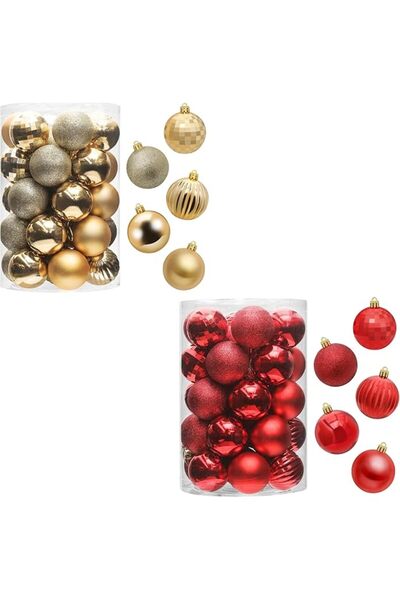 The Bros زينة كرات عيد الميلاد من ذا برو، 34 قطعة، غير قابلة للكسر، زينة شجرة...