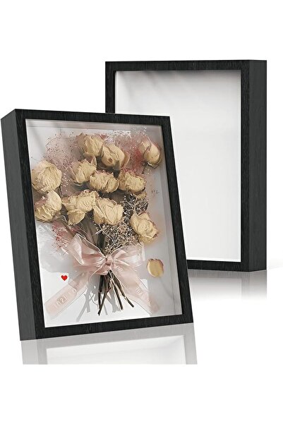 The Bros 3D Shadow Box Picture Frame Pack of 2, 20.3x25.4cm (White)