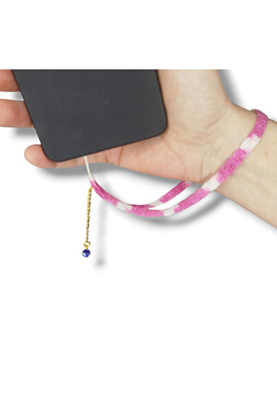 STE Dantel Ebruli Telefon Charmı - Nazar Boncuk Telefon Charmı - Telefon Süsü...