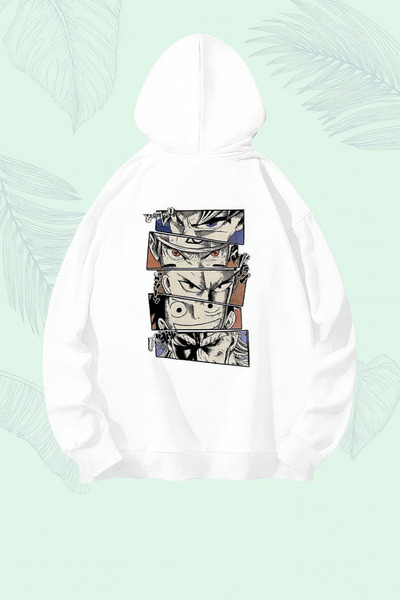 CLASSY.MODA Φούτερ μόδας του δρόμου Unisex oversized με κουκούλα σε στυλ Anim...