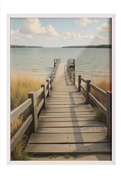 Zestia Pictură de perete înrămată în alb, cu tematică Lăvătura Liniștită și M...