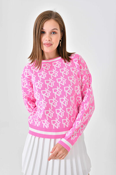 Park Karon Pulover tricotat cu model de vară guler rotund pentru femei 10489