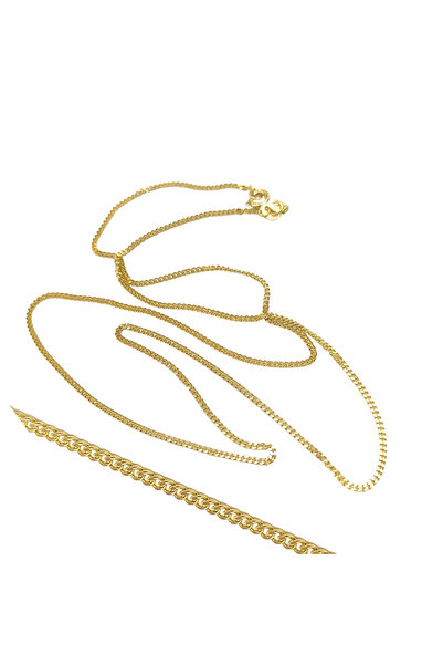 Altınofisi 55cm İnce İçi Dolu Gurmet Zincir Kolye 14 Ayar Altın HD VİDEOLU