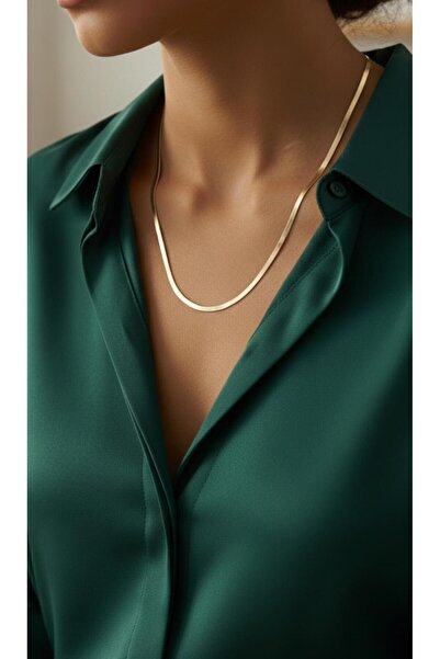 kuyumcu nurettin 5.50 Gr (gram) Italyan Ezme Zincir Kolye 14 Ayar Altın, 45 Cm