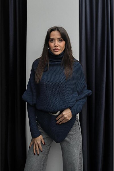 Havoş Pulover de pescar Indigo Asymmetric K croială