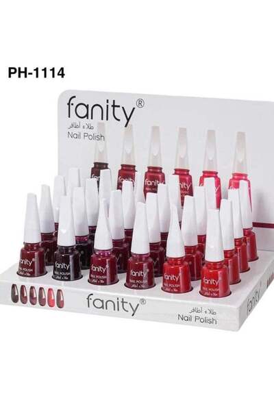 fanity مجموعة طلاء أظافر ملونة - 24 قطعة