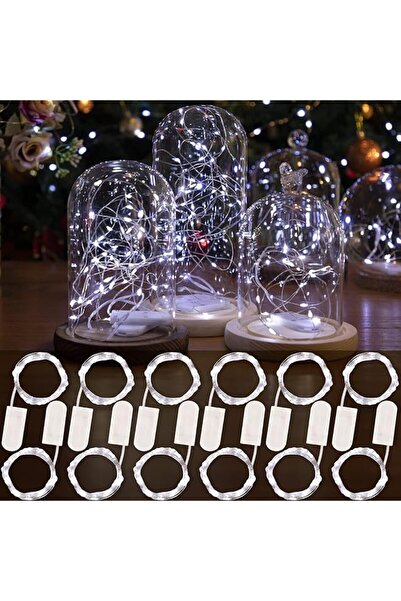 The Bros 12 قطعة من مصابيح LED بيضاء تعمل بالبطارية