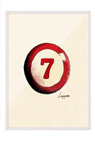 Zestia Ζωγραφική τοίχου με λευκό πλαίσιο Lucky Seven Διακόσμηση γραφείου