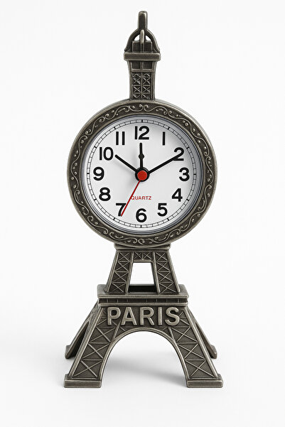 Bittox Paris Eyfel Kulesi Tasarımlı Dekoratif Masa Saati-Hediyelik Saat