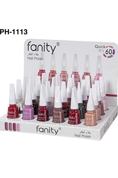 fanity مجموعة طلاء أظافر ملونة - 24 قطعة