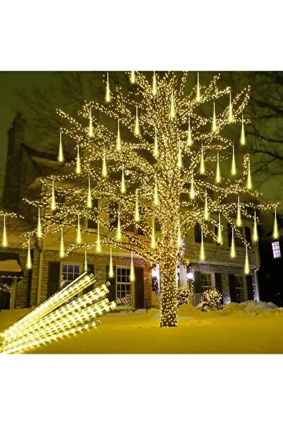 The Bros أضواء سلسلة على شكل زخات شهب جليدية - 8 أنابيب بطول 30 سم، لون أبيض ...