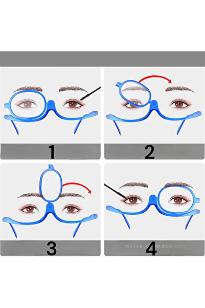OEM Glasses with flip-up lens, for professional makeup application, rotating monocle, 1+