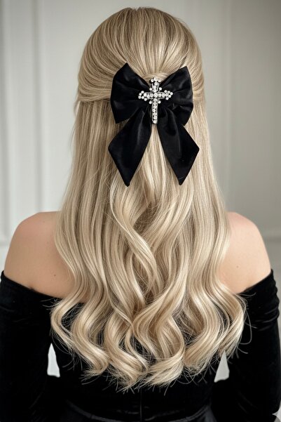 LIVOSH BROȘĂ DE CATIFEA CU CLEMĂ tip fundă