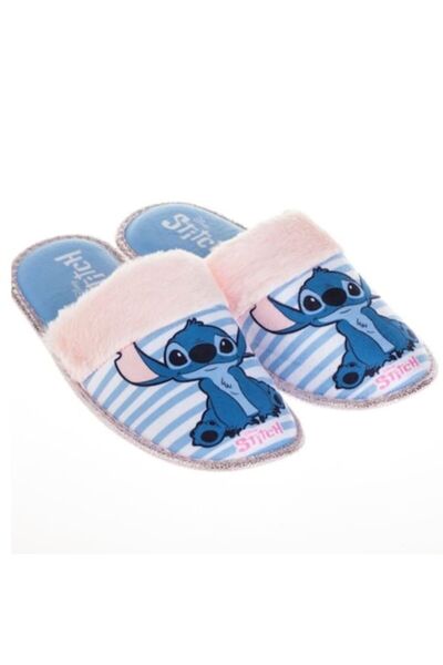 OEM Women's winter slippers, Stitch, glitter, blue/pink, 39-40