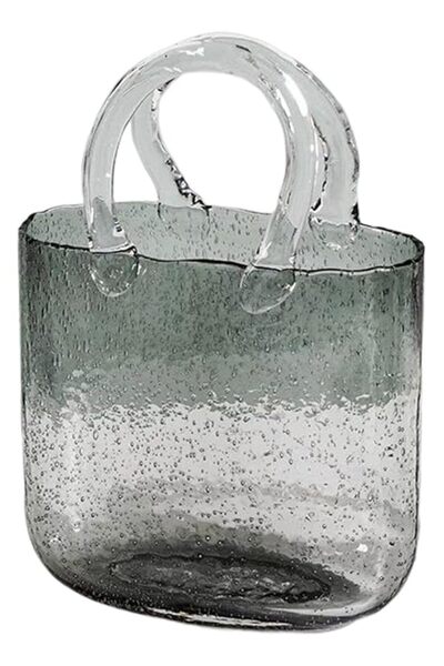 The Bros Shape Clear Vase - Clear Glass Handmade Flower Vase