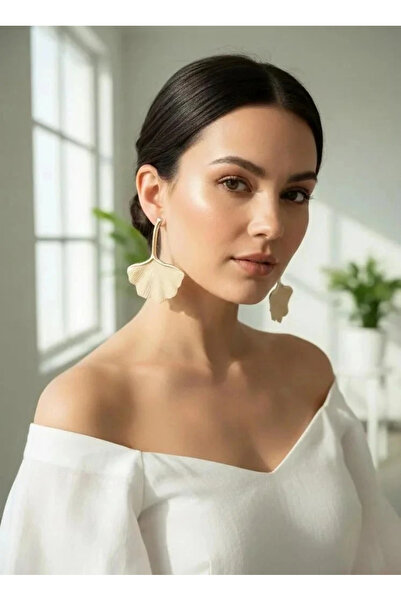 Dorvina Brass Zr Equivalent Gingko Leaf Model Dangle Bijouterie Women's Earri...