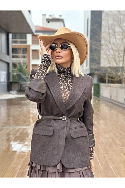 Fast Perry 9634 Jachetă cu dungi maro