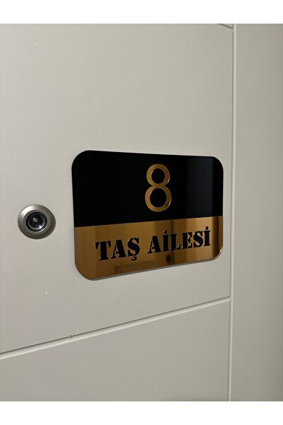 taş pleksi KİŞİYE ÖZEL KAPI SÜSÜ | AİLE İSİM KAPI NUMARASI | DEKORATİF KAPI SÜSÜ