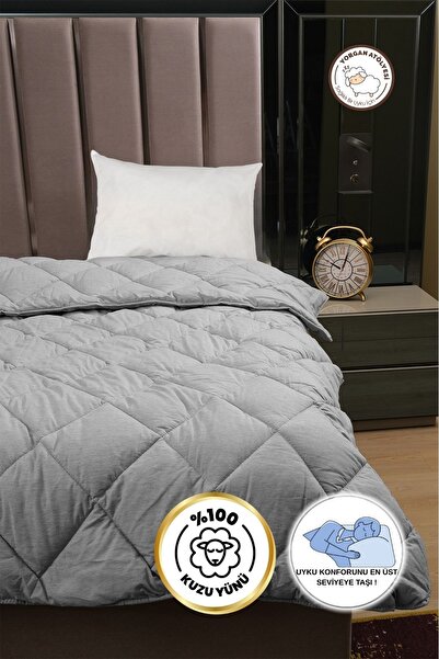 yasetex tasarım Single Wool Quilt and Pillow Set 155X215 - 100% Natural Merino Sleeping Set
