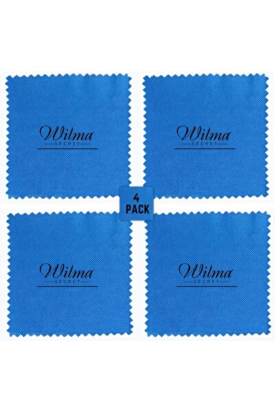 Wilma قطعة قماش تنظيف الزجاج من سيكريت مايكروفايبر 40×40 عبوة من 4 قطع (3 قطع)