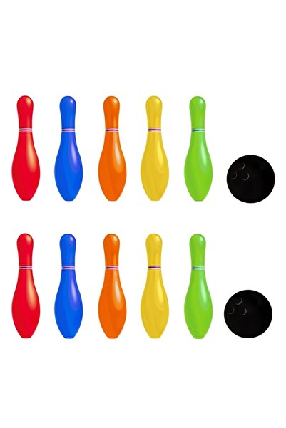 OEM Set de bowling cu 10 popice colorate și 2 bile