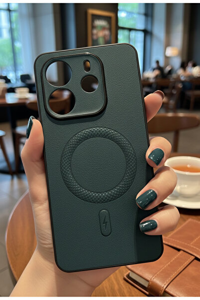 TechTrove Xiaomi Redmi Note 14 4G Uyumlu MagSafe Destekli Lüks Deri Görünümlü...