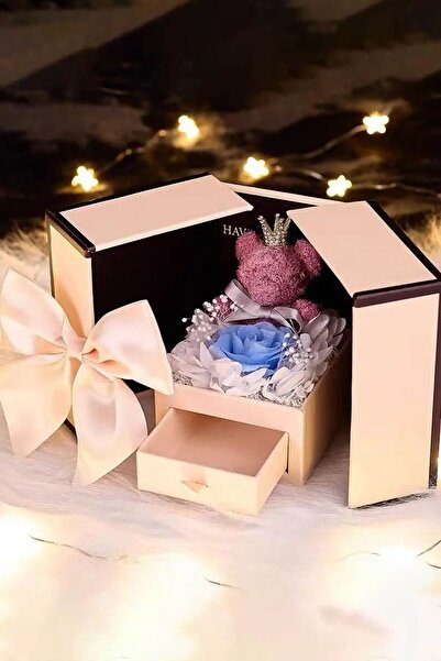 ankadem Küçük ayıcıklı çiçekli hediye kutusu