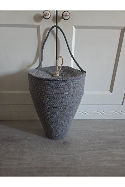 ÖRGÜM Bag Holder Decorative Bag Organizer Basket with Lid 30X20 cm