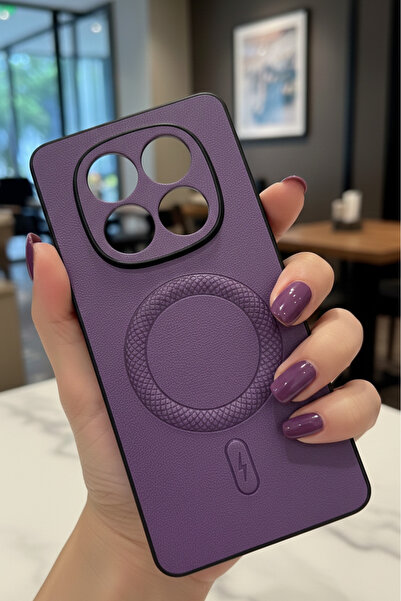 TechTrove Xiaomi Redmi Note 14 Pro Plus Uyumlu MagSafe Destekli Lüks Deri Gör...