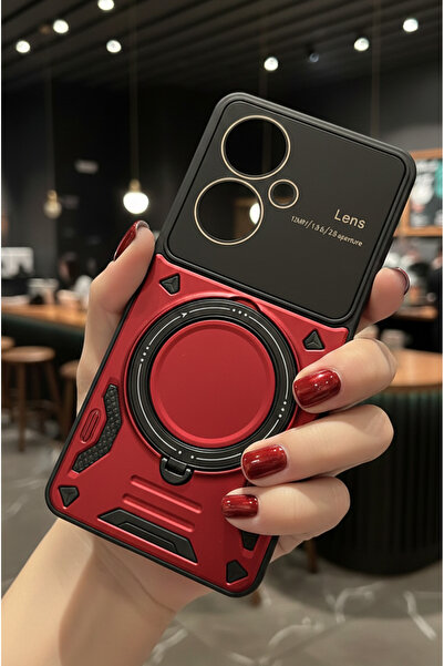 TechTrove حافظة أوبو رينو 11 إف مع حماية للكاميرا وميزة الحامل، غطاء حماية قص...