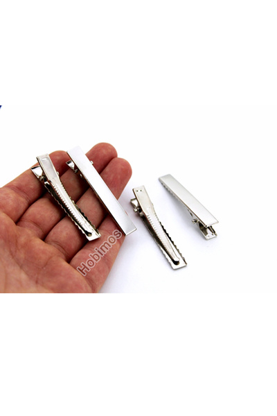 Hobimos 35 Adet 5,5 cm 1. Sınıf Yerli Üretim Nikel Kaplama Timsah Toka Klips ...