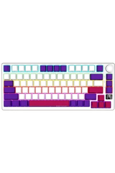 LORGAR Tastatură KBP7075W RGB LED USB/USB Wireless/Bluetooth Alb