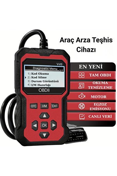 MultiZone OBD2 Arıza Tespit Cihazı Hata Okuma Silme Motor Lamba Söndürme Tüm Araçlara