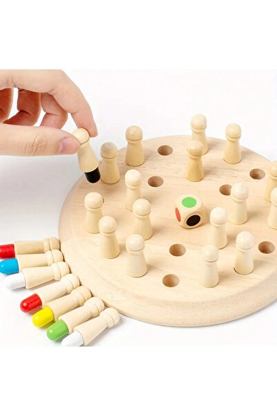 Toybox Memory Chess Wooden Children's Educational Toy, Montessori Color Match...