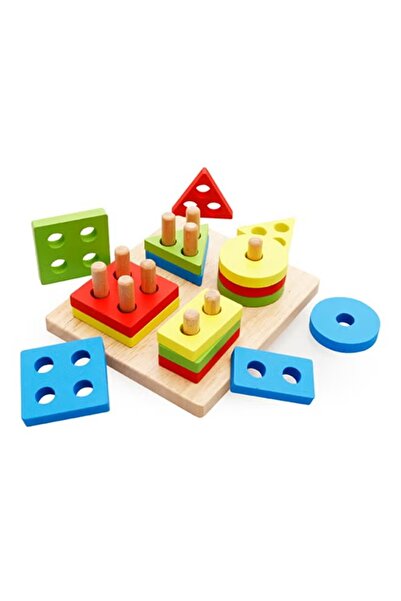 Toybox Shape Sorting Toys – Stacking Plugging Shape Matching Toy, Column Matc...