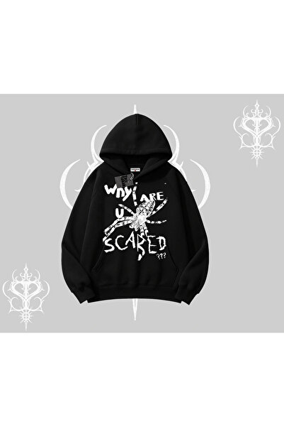 Tarzsokak Бяла суитшърт с качулка Защо се страхуваш?