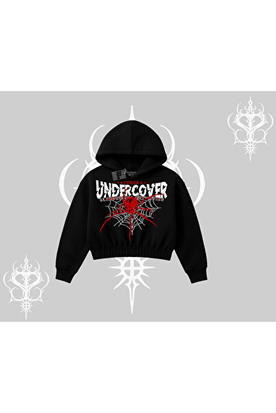 Tarzsokak سويت شيرت أبيض قصير بقلنسوة من سبايدر أندر كور