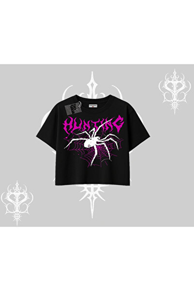 Tarzsokak Tricou crop alb Autumn Spider